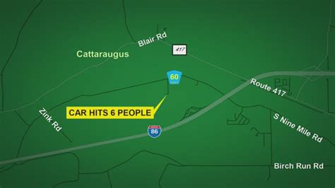 Six hit by car in Cattaraugus County, one killed